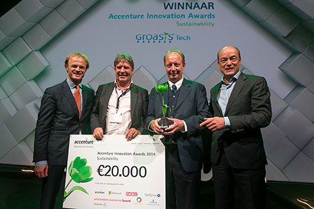 Groasis Ecological Water Saving Technology as the winner of the Accenture Innovation Award 2014