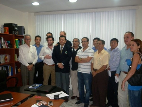 On Jan 31 2012 Signing the agreement with the University of Santa Helena
