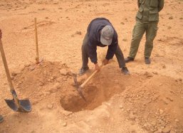 Digging a hole