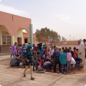 41. children involved with plating at Primary school Beni Sbih Taogunite
