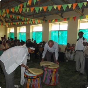 16 Ms. Zewdi Abadi and Mr. Pieter Hoff were invited to break the bread