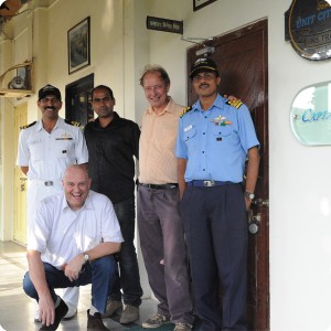 47 The team happy with the first planting of the Groasis waterboxx in India