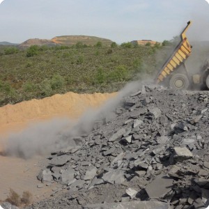 5 The mine dumps consist of rocks without any soil in it