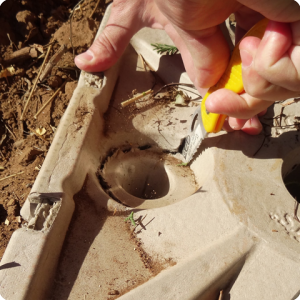 45. To plant potted plants  cut the paper out of the box