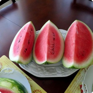 1. Grow watermelons in a water saving way  and eat them during the summer