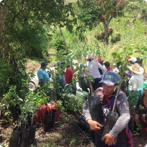 9. 20180219 People of Tarabita 1 are receiving various tree species and Waterboxx plant cocoons