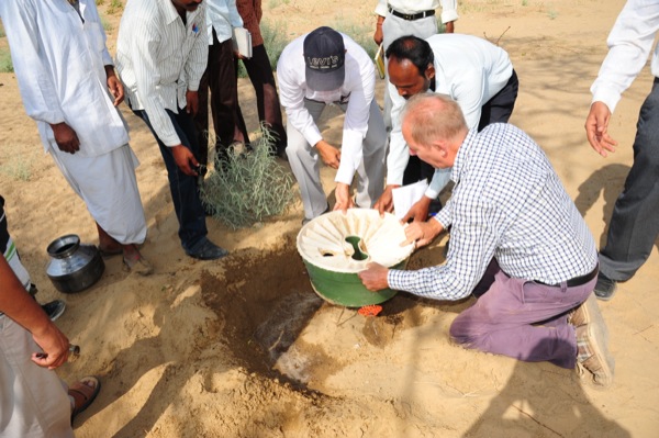 The BAIF research team with Mr. Pieter Hoff at Barmer, Rajasthan